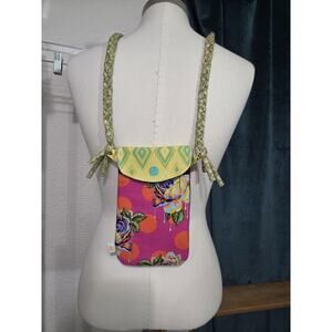 Handmade Upcycled Quilted Crossbody Bag With Strap And Snap Closure Phone Bag